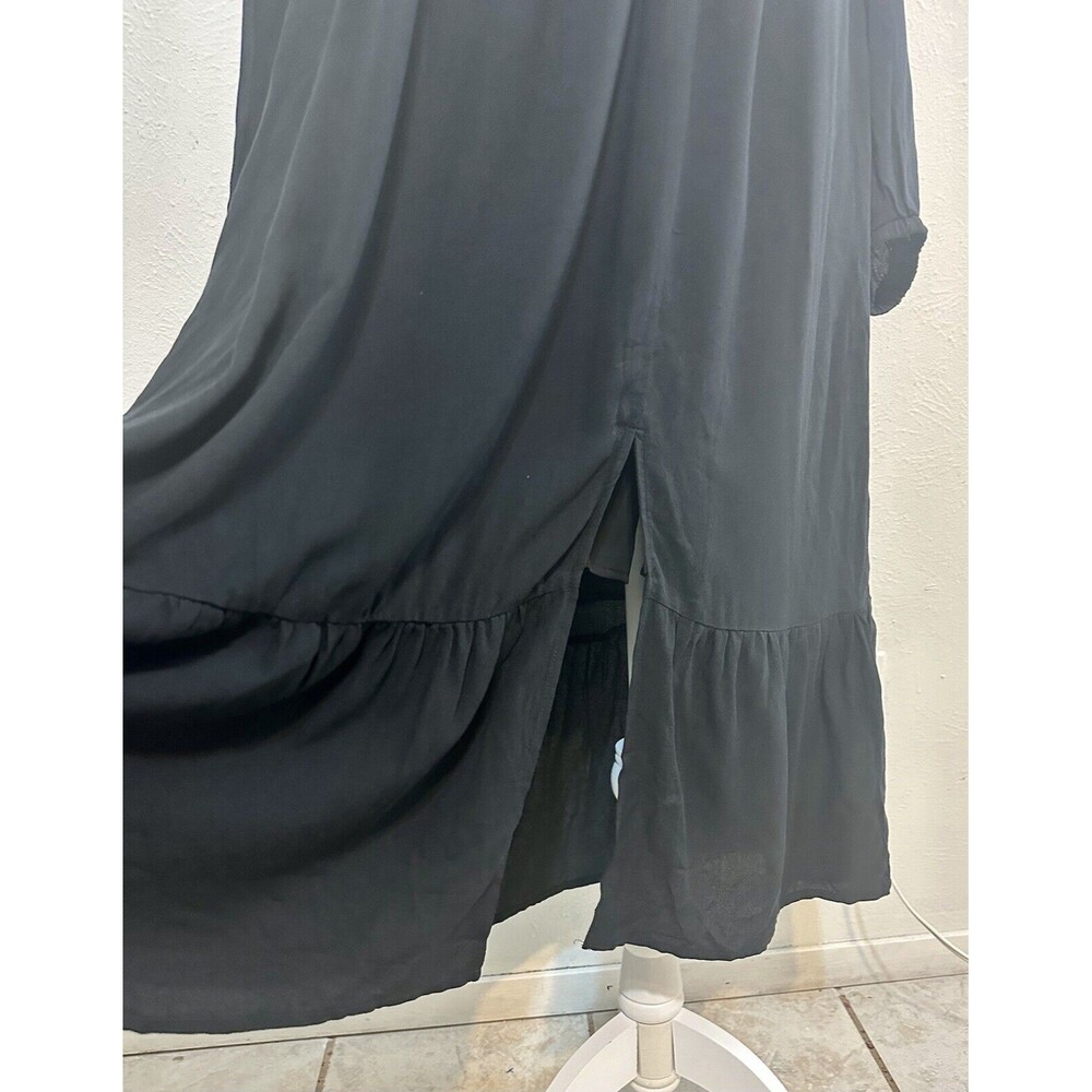 NWT AND NOW THIS Women Size XL Black Bishop Sleeve Drop Waist Dress Goth Boho - Picture 4 of 16